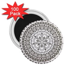 Vector Mandala Drawing Decoration 2 25  Magnets (100 Pack)  by Hannah976