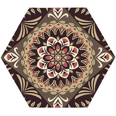 Seamless Pattern Floral Flower Wooden Puzzle Hexagon by Hannah976