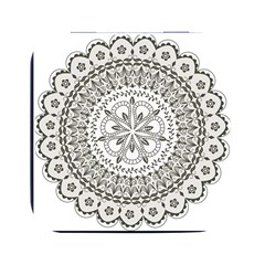 Vector Mandala Drawing Decoration Square Metal Box (black) by Hannah976