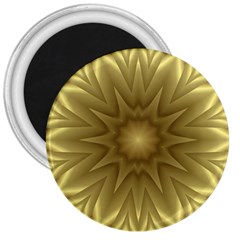 Background Pattern Golden Yellow 3  Magnets by Hannah976