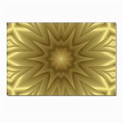 Background Pattern Golden Yellow Postcards 5  X 7  (pkg Of 10) by Hannah976