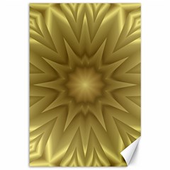 Background Pattern Golden Yellow Canvas 12  X 18  by Hannah976