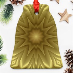 Background Pattern Golden Yellow Bell Ornament (two Sides) by Hannah976