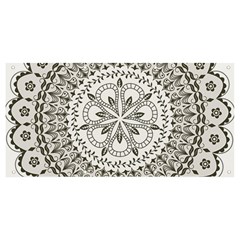 Vector Mandala Drawing Decoration Banner And Sign 8  X 4  by Hannah976