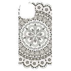 Vector Mandala Drawing Decoration Iphone 14 Black Uv Print Case by Hannah976