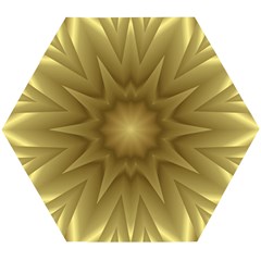 Background Pattern Golden Yellow Wooden Puzzle Hexagon by Hannah976