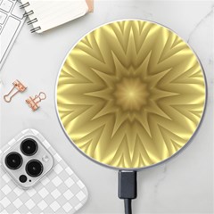 Background Pattern Golden Yellow Wireless Fast Charger(white) by Hannah976