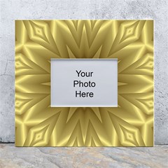 Background Pattern Golden Yellow White Wall Photo Frame 5  X 7  by Hannah976