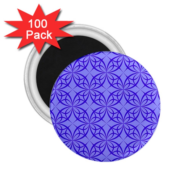 Decor Pattern Blue Curved Line 2.25  Magnets (100 pack) 