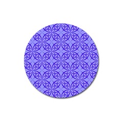 Decor Pattern Blue Curved Line Magnet 3  (round) by Hannah976