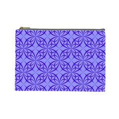 Decor Pattern Blue Curved Line Cosmetic Bag (large) by Hannah976