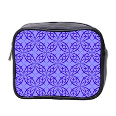 Decor Pattern Blue Curved Line Mini Toiletries Bag (two Sides) by Hannah976