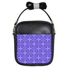 Decor Pattern Blue Curved Line Girls Sling Bag by Hannah976