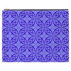 Decor Pattern Blue Curved Line Cosmetic Bag (xxxl) by Hannah976