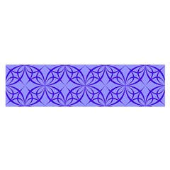 Decor Pattern Blue Curved Line Oblong Satin Scarf (16  X 60 ) by Hannah976