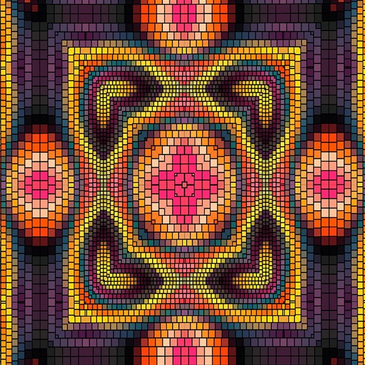 Kaleidoscope Art Pattern Ornament Play Mat (Rectangle)