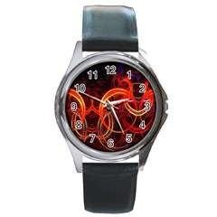 Colorful Prismatic Chromatic Round Metal Watch by Hannah976