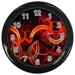 Construction Background Geometric Wall Clock (Black) Front