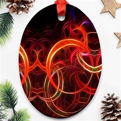 Colorful Prismatic Chromatic Oval Ornament (two Sides) by Hannah976