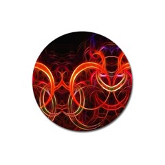 Background Fractal Abstract Magnet 3  (round) by Hannah976