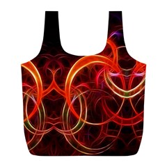 Background Fractal Abstract Full Print Recycle Bag (l) by Hannah976