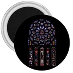 Rosette Cathedral 3  Magnets Front