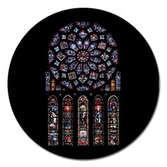 Rosette Cathedral Magnet 5  (Round)