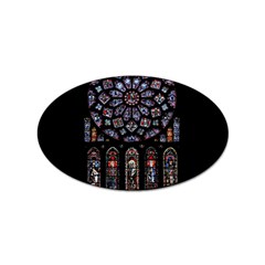 Rosette Cathedral Sticker Oval (10 pack)