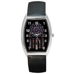 Rosette Cathedral Barrel Style Metal Watch