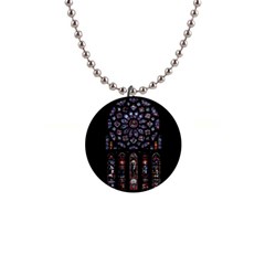 Rosette Cathedral 1  Button Necklace