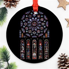 Rosette Cathedral Round Ornament (Two Sides)