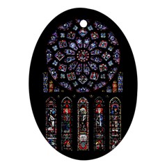 Rosette Cathedral Oval Ornament (two Sides) by Hannah976