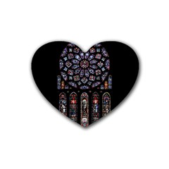 Rosette Cathedral Rubber Heart Coaster (4 pack)