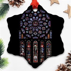 Rosette Cathedral Snowflake Ornament (Two Sides)