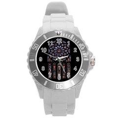 Rosette Cathedral Round Plastic Sport Watch (L)