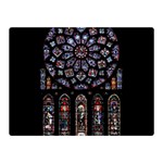 Rosette Cathedral Two Sides Premium Plush Fleece Blanket (Mini) 35 x27  Blanket Back