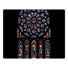 Rosette Cathedral Two Sides Premium Plush Fleece Blanket (Large)