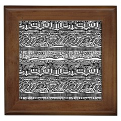 Ethno Seamless Pattern Framed Tile by Hannah976