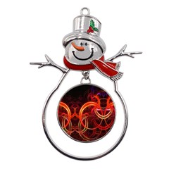 Colorful Prismatic Chromatic Metal Snowman Ornament by Hannah976