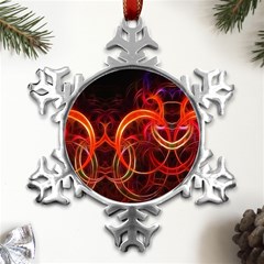 Colorful Prismatic Chromatic Metal Small Snowflake Ornament by Hannah976