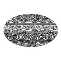 Ethno Seamless Pattern Oval Magnet by Hannah976