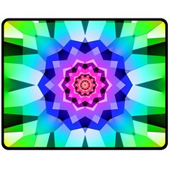 Ornament Kaleidoscope Fleece Blanket (medium) by Hannah976