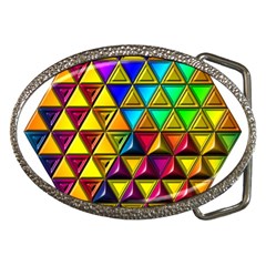 Cube Diced Tile Background Image Belt Buckles by Hannah976