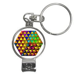 Cube Diced Tile Background Image Nail Clippers Key Chain by Hannah976