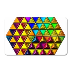 Cube Diced Tile Background Image Magnet (rectangular) by Hannah976