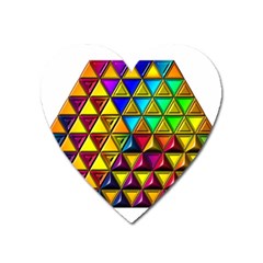 Cube Diced Tile Background Image Heart Magnet by Hannah976