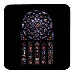 Rosette Cathedral Square Glass Fridge Magnet (4 pack)