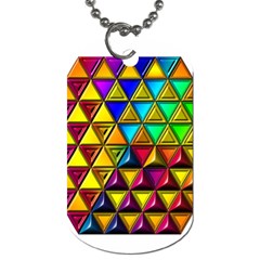 Cube Diced Tile Background Image Dog Tag (two Sides) by Hannah976