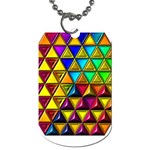 Cube Diced Tile Background Image Dog Tag (Two Sides) Front