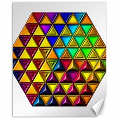 Cube Diced Tile Background Image Canvas 16  X 20  by Hannah976